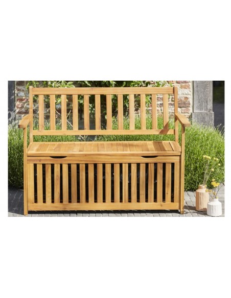 Banc coffre de jardin en bois