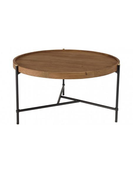 Table basse ronde style industriel