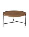 Table basse ronde style industriel