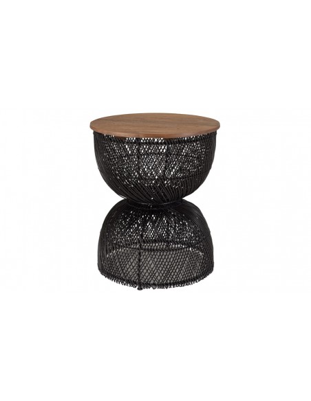 Table d'appoint en rotin noir