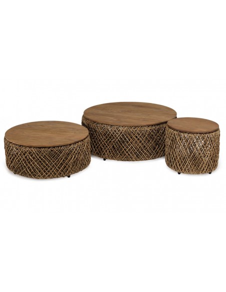 Lot 3 tables basses Thekku