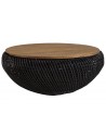 Table basse ronde 80 cm avec rangement
