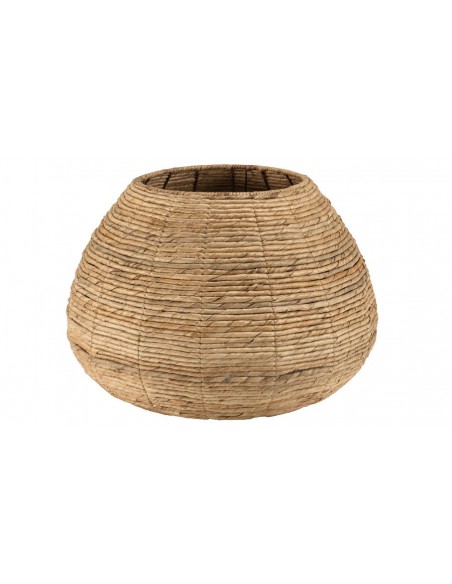 Cache pot bas et rond en abaca 41 cm