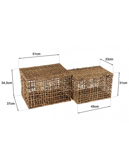 Dimensions des paniers de rangement Thekku