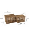 Dimensions des paniers de rangement Thekku