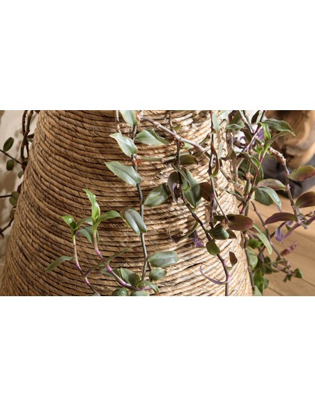 Cache pot haut design en abaca naturel 89 cm - Thekku