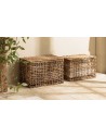 Panier de rangement style ethnique en abaca