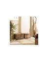 Lot 2 paniers de rangement ethnique en abaca