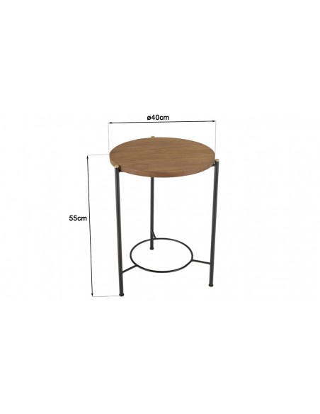 Dimensions table d'appoint ronde Thekku