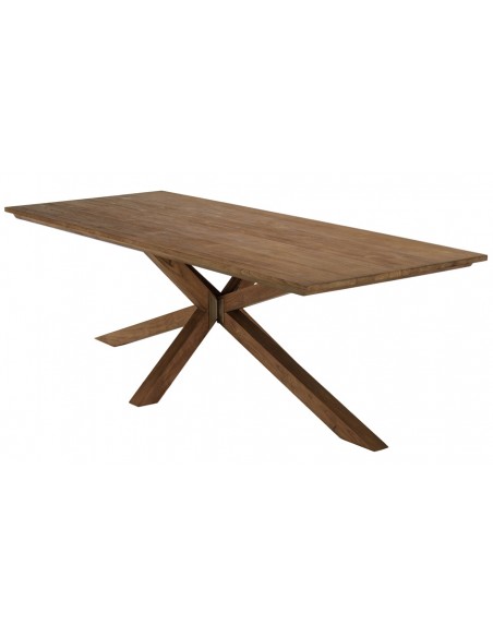 Table repas industriel pied central