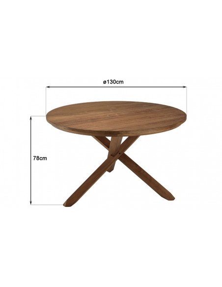 Dimensions table repas ronde Thekku