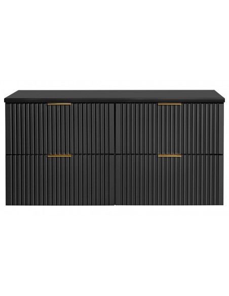 Meuble sous vasque 120cm Universe noir avec plateau