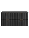 Meuble sous vasque 120cm Universe noir avec plateau