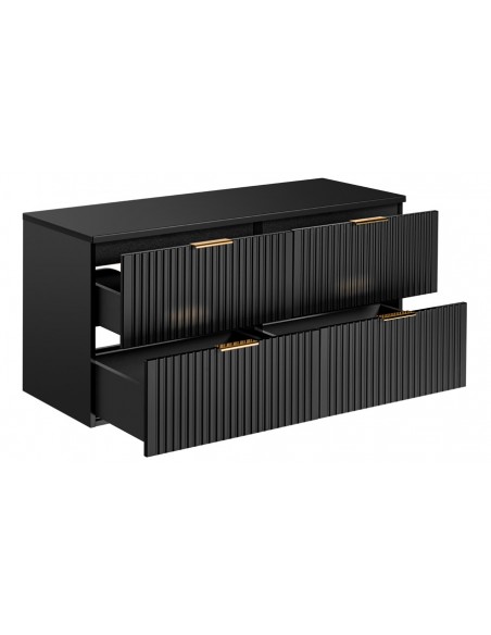 Meuble sous vasque 120cm Universe avec plateau noir