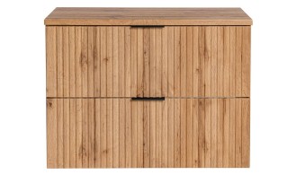 Meuble sous vasque chêne 80 cm avec plateau