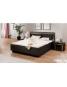 Chambre avec Lit adulte 160 noir et doré Neirda