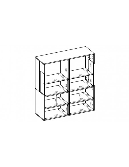 Dimensions intérieures vaisselier Onyx