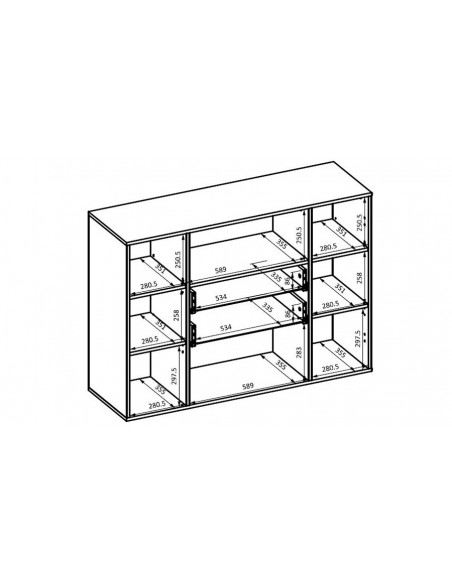 Dimensions intérieures petit buffet Onyx