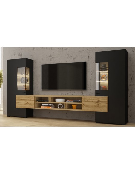 Meuble TV complet style industriel Onyx