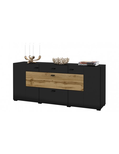 Buffet noir style industriel