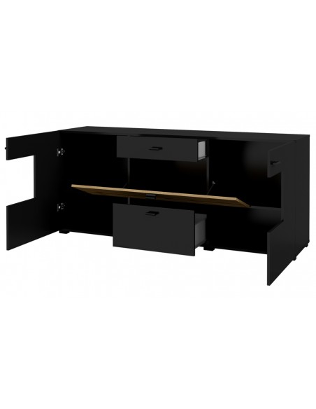 Grand buffet noir 3 portes Onyx