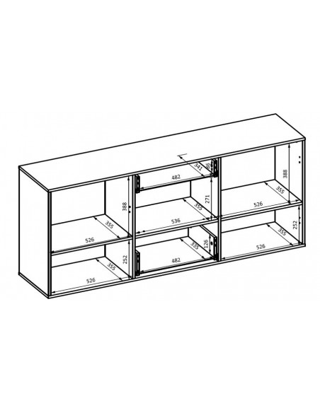 Dimensions intérieures grand buffet Onyx