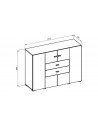 Dimensions extérieures petit buffet Onyx