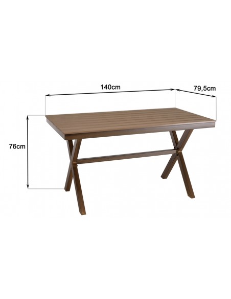 Dimensions table jardin 4 places Roméo