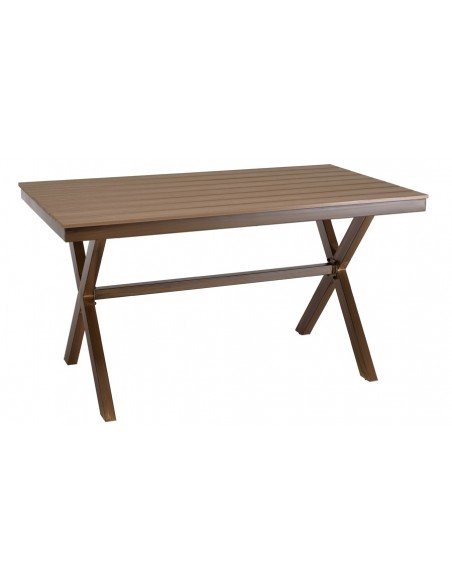 Table jardin marron style bistrot