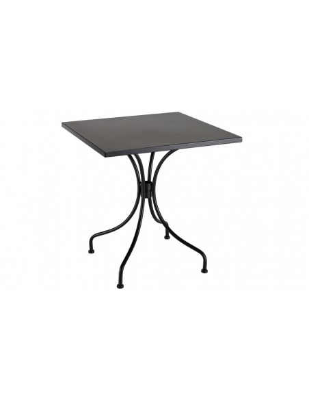 Table de jardin carré noire bistrot Roméo