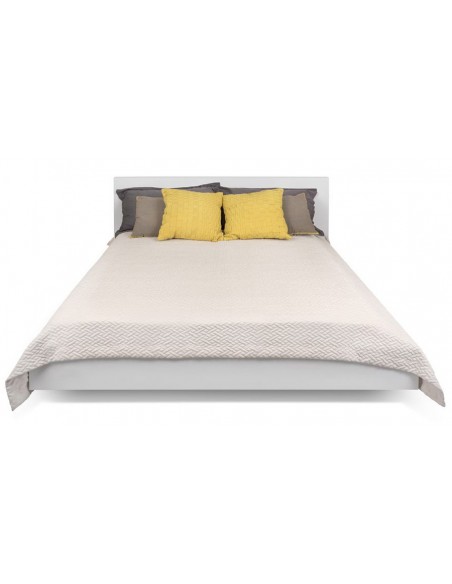 Lit adulte blanc contemporain Float