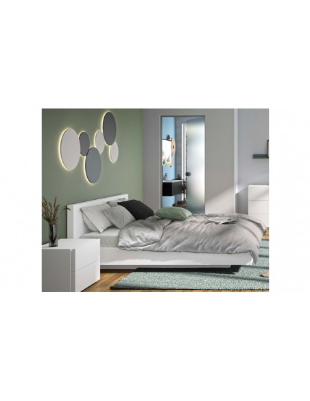 Lit adulte blanc contemporain Float