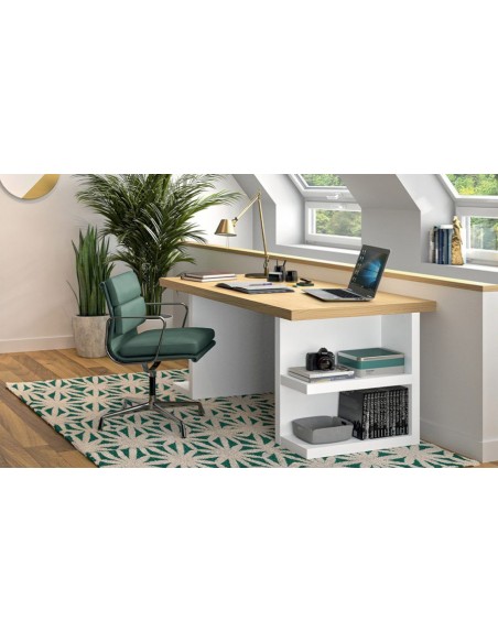 Bureau blanc chêne Multi