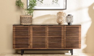 Buffet en manguier avec portes ajourées