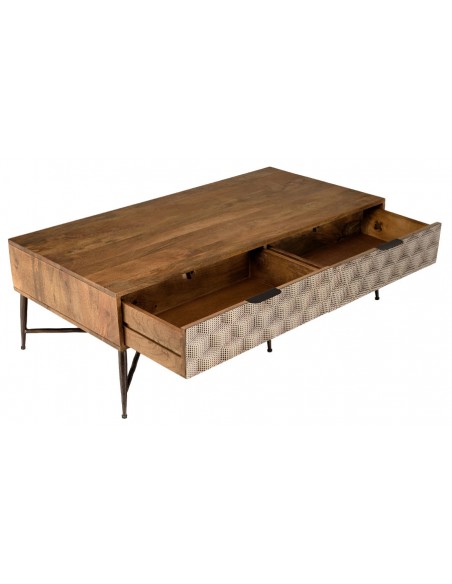 Table basse double tiroir Achille