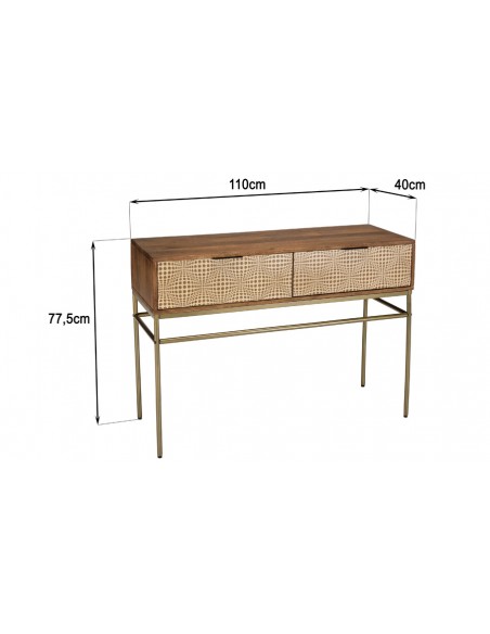 Dimensions console ethnique Achille