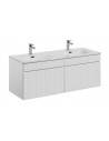 Set meuble double vasque blanc