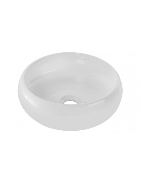 Petite vasque ronde céramique blanc brillant