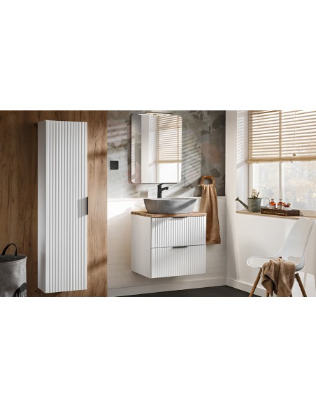 Meuble de salle de bain blanc Universe avec vasque 60 cm