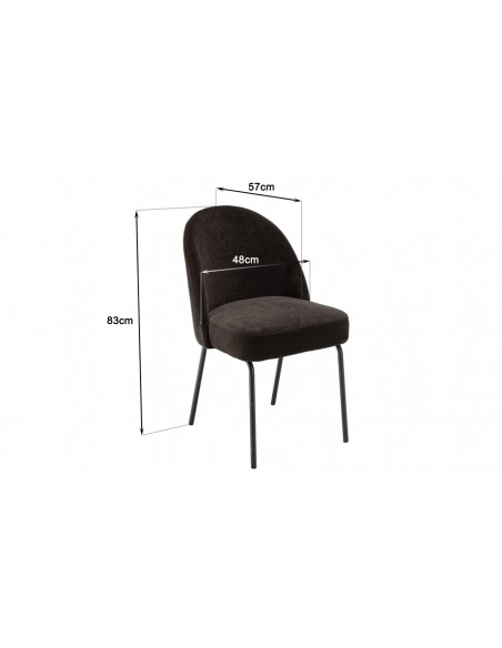 Dimensions chaise contemporain Lyssaïa