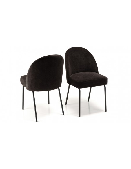 Lot 2 chaises contemporaines noires