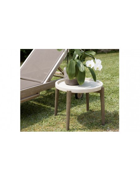 Petite table basse beige Nestor