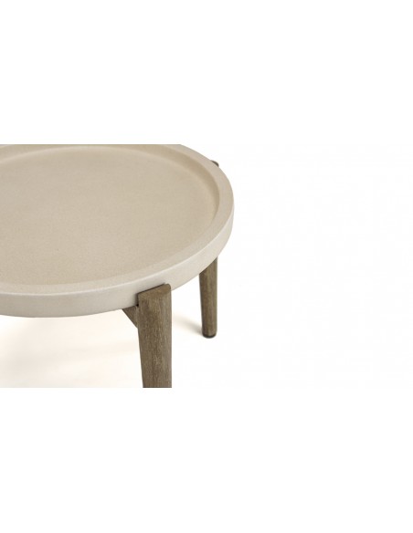 Petite table basse beige Nestor