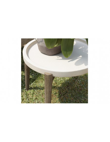 Petite table basse beige Nestor