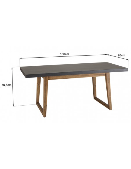 Dimensions table jardin acacia Nestor