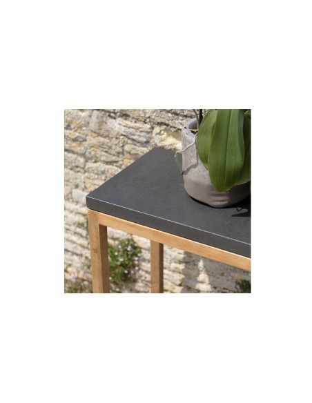 Grande console de jardin en bois d'acacia et résine - Nestor