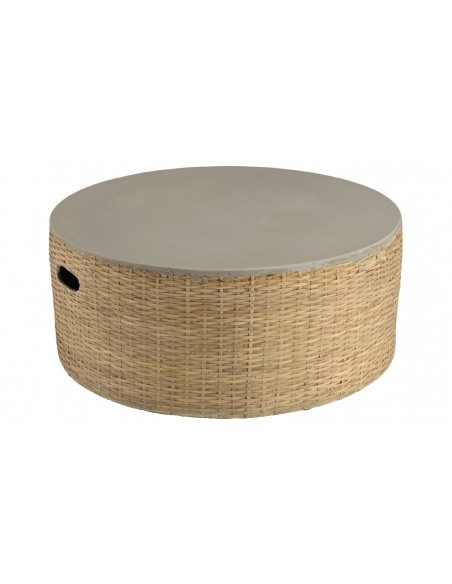 Table basse extérieur bambou béton