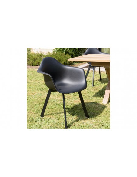 Fauteuil jardin noir Kalamata