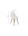 Dimensions chaise blanc bois Kalamata