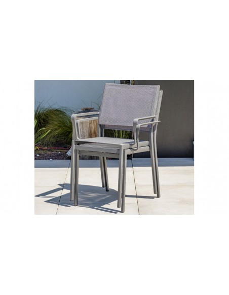 Fauteuils jardin anthracite Caicos